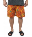 Short Estampado Elastano P M G GG Banho Laranja